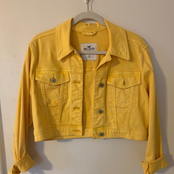 Hollister Jackets & Blazers - Yellow short Jean jacket